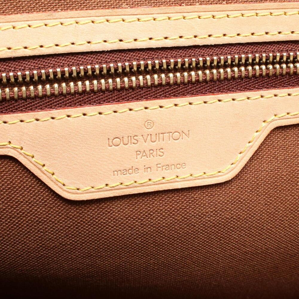 LOUIS VUITTON Authentic Brown Monogram Leather Tote Bag - Picture 4 of 9